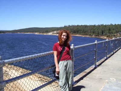 Tanja, William's friend, at Mundaring weir, March 2004.