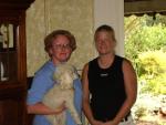 Julia and I, with the pesky dog.  March 2004, shortly before Julia returned home to Germany.