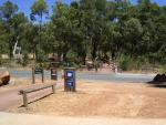 Walktrail crosses main road in Parkerville.