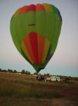 Second balloon's envelope is up.